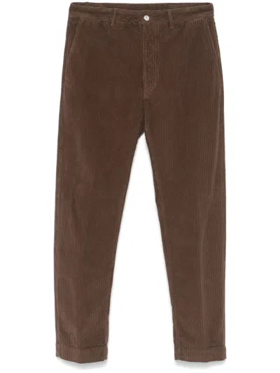 Nine In The Morning Giove Piatto Slim Tailored Pants In Brown