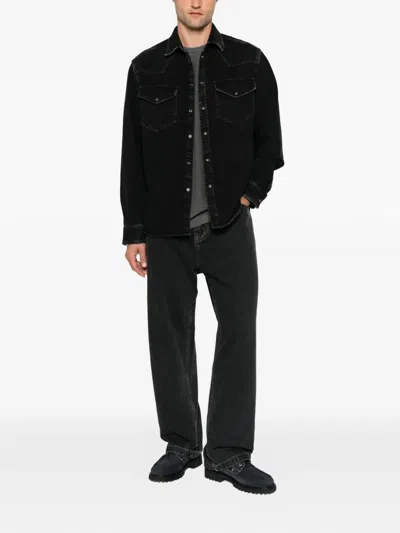 Nine In The Morning Tobia Denim Shirt In Black