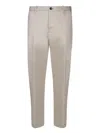 Nine In The Morning Gabardine Fabric Wide Cut Trousers In Beige