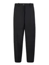 Nine In The Morning High-waisted Black Carrot Trousers In Black