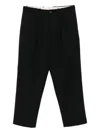 Nine In The Morning Relaxed-fit Black Trousers With Pleated Front Design In Black