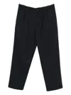 Nine In The Morning Relaxed-fit Black Trousers With Pleated Front Design In Black