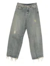Nine In The Morning Distressed-finish Jeans In Blue