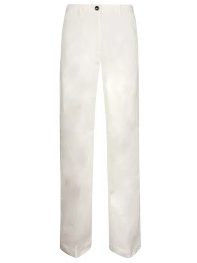 Nine In The Morning Logo Detail Trousers In White