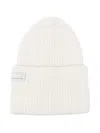 Nine In The Morning Ribbed Wool Beanie In White