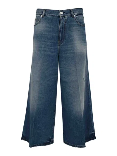 Nine In The Morning Alexa Culotte Denim Jeans In Blue