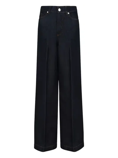 Nine In The Morning Wide-leg Cotton Jeans In Blue