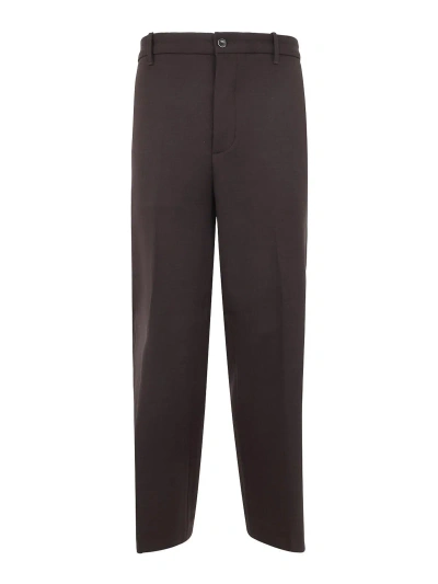 Nine In The Morning Wide Leg Trousers In Brown