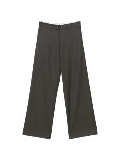 Nine In The Morning Wide Palazzo Pants In Gray