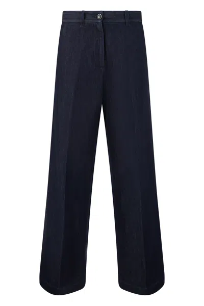 Nine In The Morning Wide-leg Jeans With Regular Waist In Black
