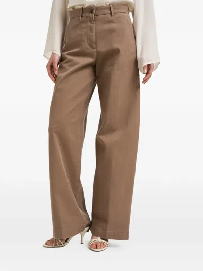 Nine In The Morning Wide-leg Trousers In Brown