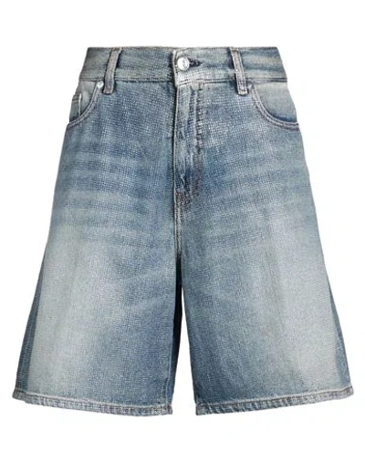 Nine In The Morning Woman Denim Shorts Blue Size 31 Cotton