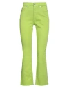 Nine In The Morning Woman Jeans Lime Green Size 25 Cotton, Elastomultiester, Elastane In Green