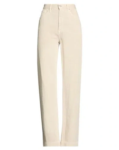 Nine In The Morning Woman Jeans Beige Size 26 Cotton In Pink