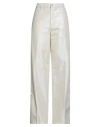 Nine In The Morning Woman Jeans Ivory Size 30 Cotton, Viscose, Polyester In Neutral
