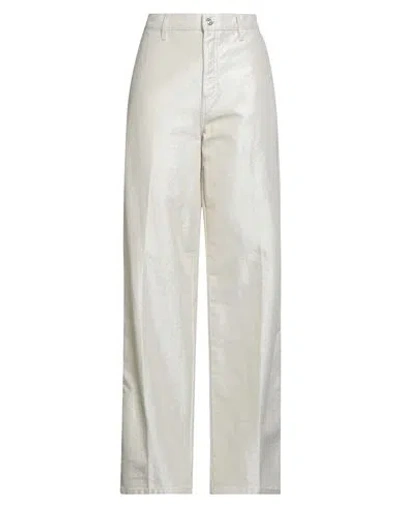 Nine In The Morning Woman Jeans Ivory Size 30 Cotton, Viscose, Polyester In Neutral
