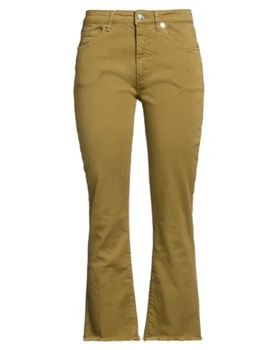 Nine In The Morning Woman Jeans Khaki Size 26 Cotton, Polyester, Elastane In Green