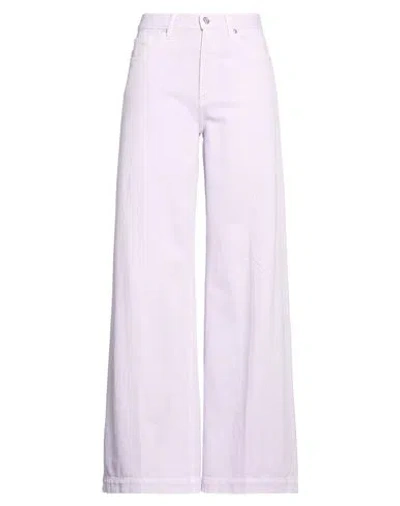 Nine In The Morning Woman Jeans Lilac Size 26 Cotton In Purple