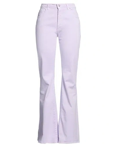 Nine In The Morning Woman Jeans Lilac Size 29 Cotton, Polyester, Elastane In Purple
