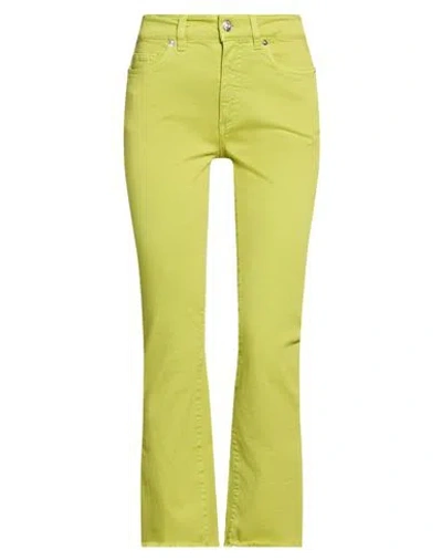 Nine In The Morning Woman Jeans Lime Green Size 24 Cotton, Polyester, Elastane