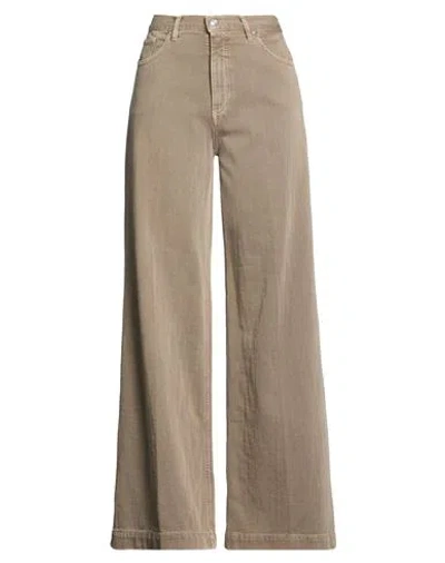 Nine In The Morning Woman Jeans Taupe Size 29 Cotton In Brown