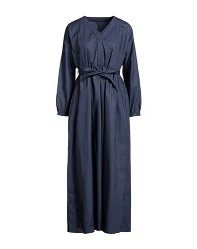 Nine In The Morning Woman Maxi Dress Slate Blue Size M Cotton, Silk, Elastane