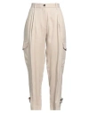 Nine In The Morning Woman Pants Beige Size 30 Linen, Viscose, Elastane In Beige