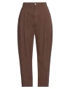 Nine In The Morning Woman Pants Brown Size 28 Lyocell