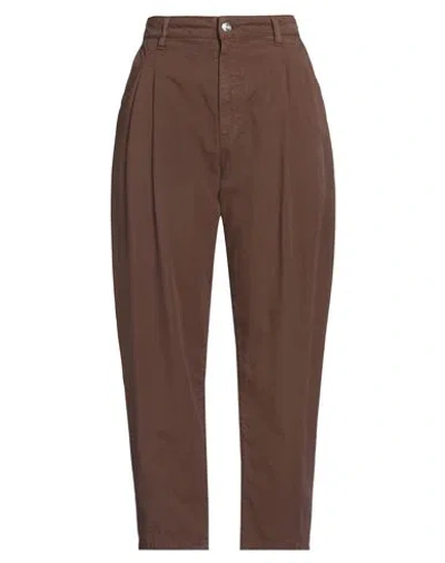 Nine In The Morning Woman Pants Brown Size 28 Lyocell