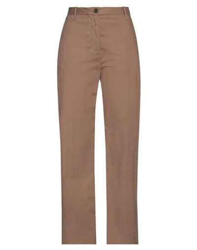 Nine In The Morning Woman Pants Camel Size 26 Cotton, Silk, Elastane In Beige