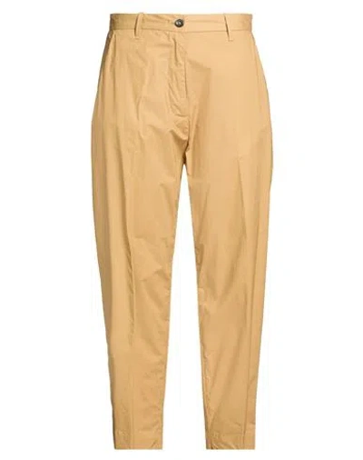 Nine In The Morning Woman Pants Camel Size 26 Cotton, Silk, Elastane In Yellow