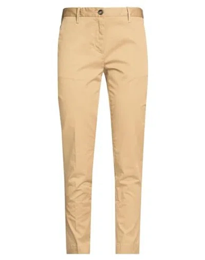 Nine In The Morning Woman Pants Camel Size 29 Cotton, Elastane In Brown