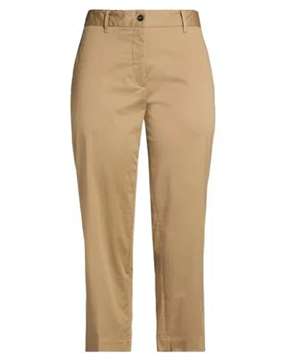 Nine In The Morning Woman Pants Camel Size 32 Cotton, Elastane In Brown