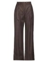 Nine In The Morning Woman Pants Chocolate Brown Size 27 Wool, Silk In Brown