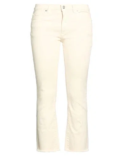 Nine In The Morning Woman Pants Cream Size 28 Cotton, Polyester, Elastane In White