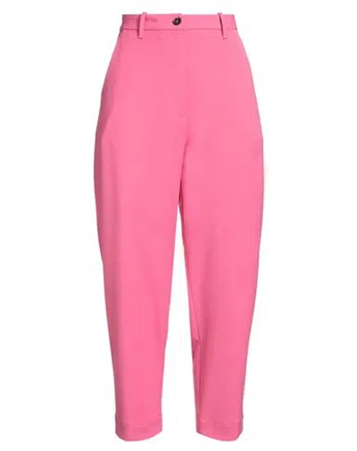 Nine In The Morning Woman Pants Fuchsia Size 27 Polyester, Viscose, Elastane In Pink