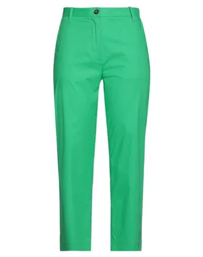 Nine In The Morning Woman Pants Green Size 28 Cotton, Silk, Elastane