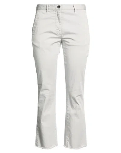 Nine In The Morning Woman Pants Grey Size 25 Cotton, Elastane In White