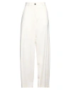 Nine In The Morning Woman Pants Ivory Size 29 Lyocell, Cotton, Elastane In White