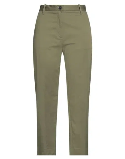 Nine In The Morning Woman Pants Military Green Size 27 Cotton, Elastane