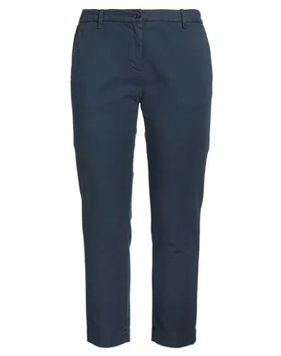 Nine In The Morning Woman Pants Navy Size 32 Cotton, Elastane