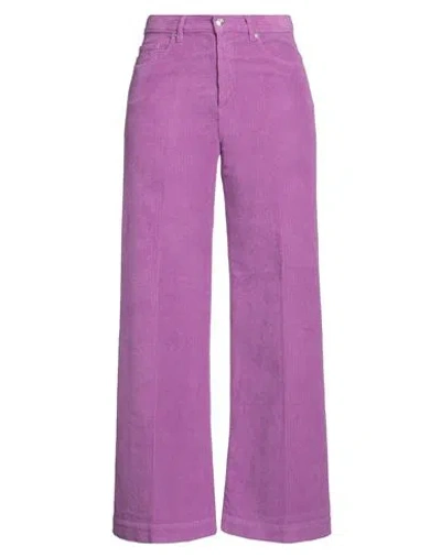 Nine In The Morning Woman Pants Purple Size 30 Cotton, Elastane