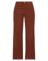 Nine In The Morning Woman Pants Tan Size 30 Cotton, Elastane In Brown
