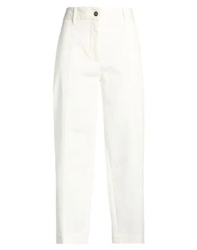 Nine In The Morning Woman Pants White Size 30 Cotton, Elastane