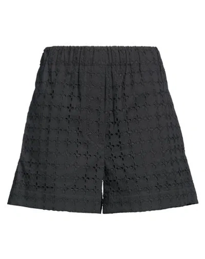 Nine In The Morning Woman Shorts & Bermuda Shorts Black Size 26 Cotton In Blue