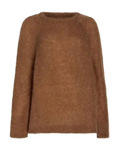 Nine In The Morning Woman Sweater Camel Size S Mohair Wool, Polyamide, Elastane In Brown