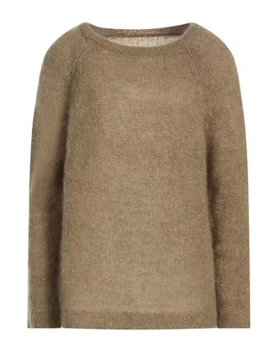 Nine In The Morning Woman Sweater Military Green Size S Mohair Wool, Polyamide, Elastane In Brown