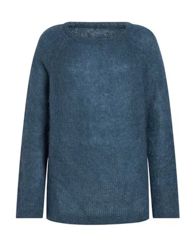 Nine In The Morning Woman Sweater Slate Blue Size L Mohair Wool, Polyamide, Elastane