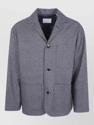 Nine In The Morning Wool Oversized Single-breasted Coat In Blue