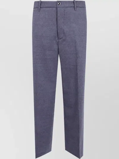 Nine In The Morning Wool Wide-leg Trousers In Multi